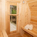 LeisureCraft Harmony Barrel Sauna Interior (front)