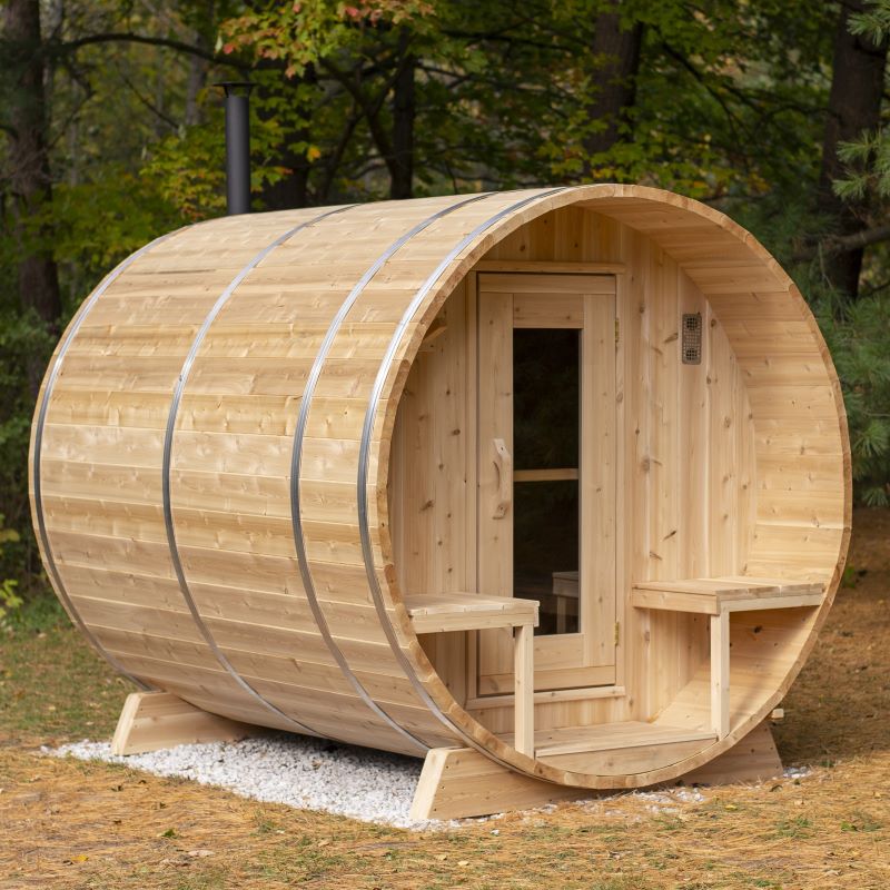 LeisureCraft Serenity Barrel Sauna Isometric