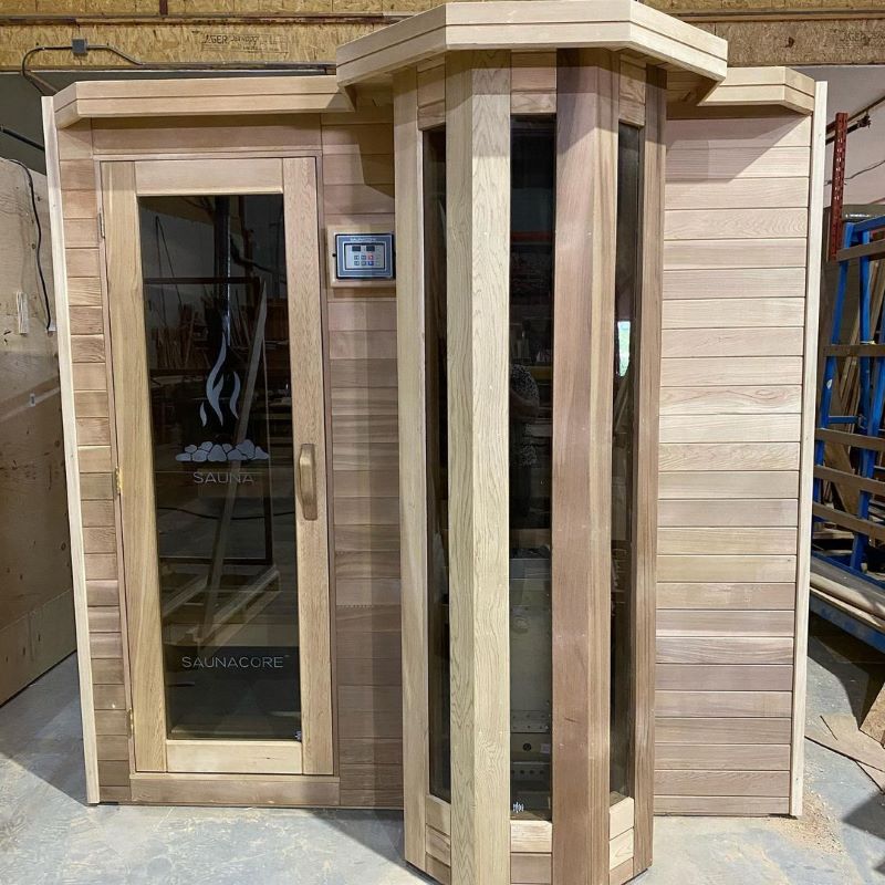 SaunaCore Bay Style Sauna Exterior Front