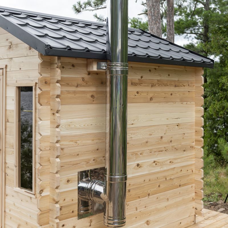 LeisureCraft Georgian Cabin Sauna Chimney