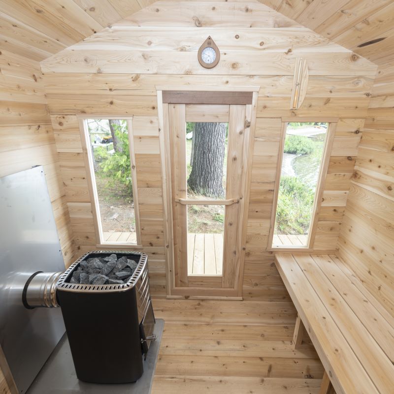 LeisureCraft Georgian Cabin Sauna Interior (front)