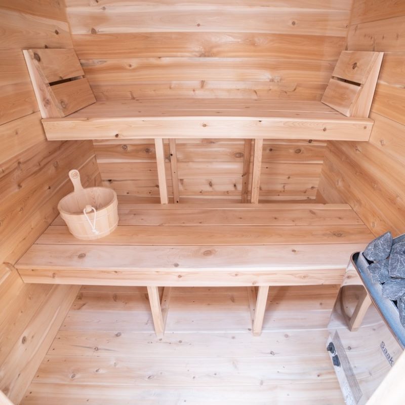 LeisureCraft Granby Sauna interior (back)