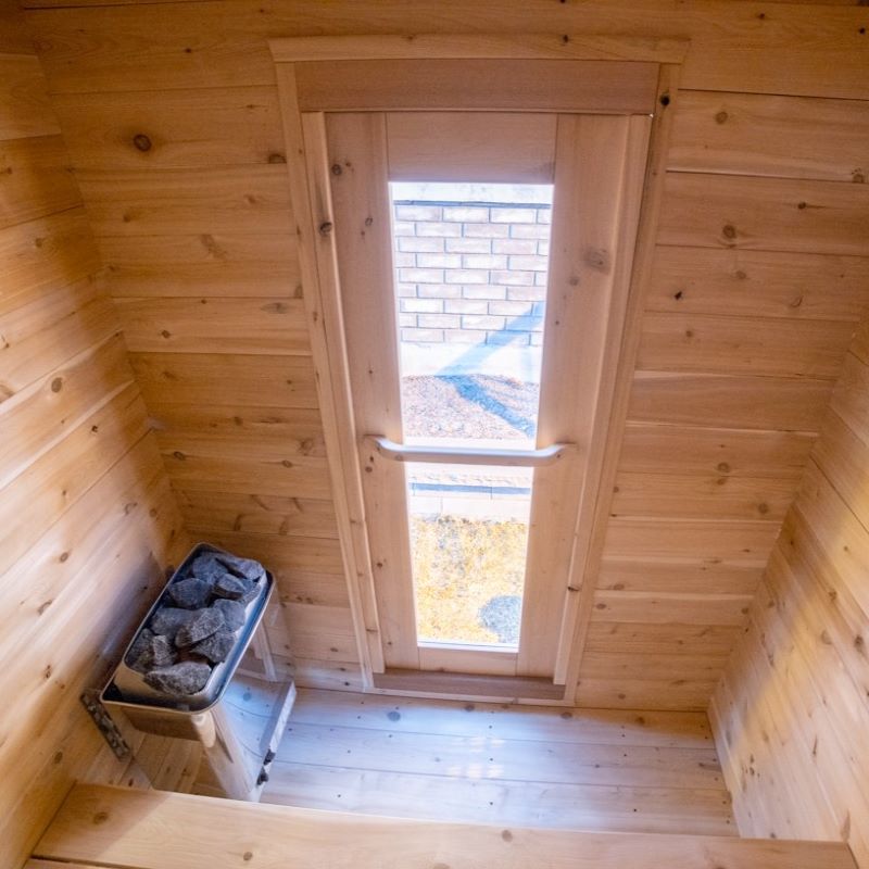 LeisureCraft Granby Sauna interior (front)