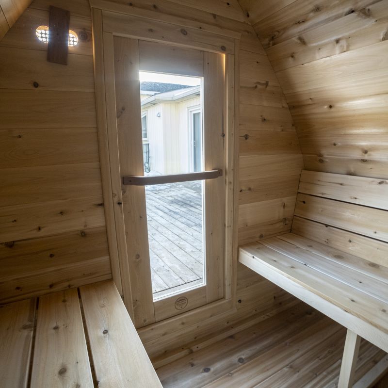 LeisureCraft MiniPOD Sauna Interior (front)