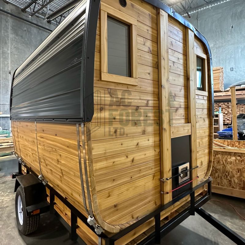 AC Forest Sunshine Coast Trailer Sauna Exterior Front Isometric