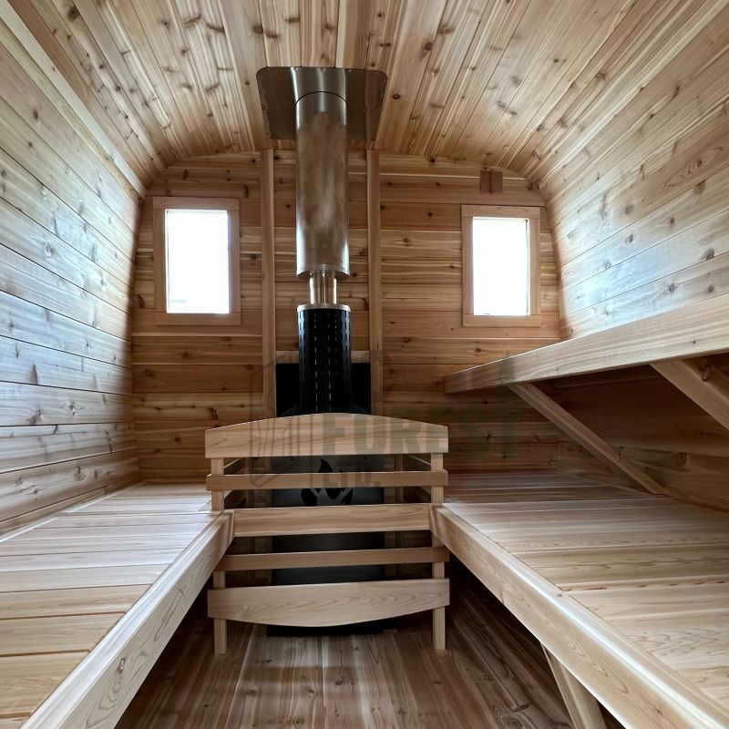 AC Forest Sunshine Coast Trailer Sauna Interior 