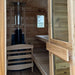 AC Forest Sunshine Coast Trailer Sauna Interior Door Open